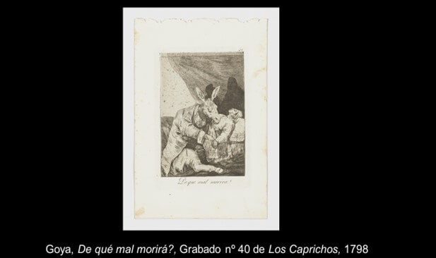 Goya, De qué mal morirá. Grabado nº 40 de los Caprichos, 1798